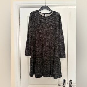 Elegant Black Polka Dot Dress